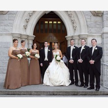 The Bridal Party Outside the Church